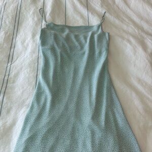 Light blue floral summer dress